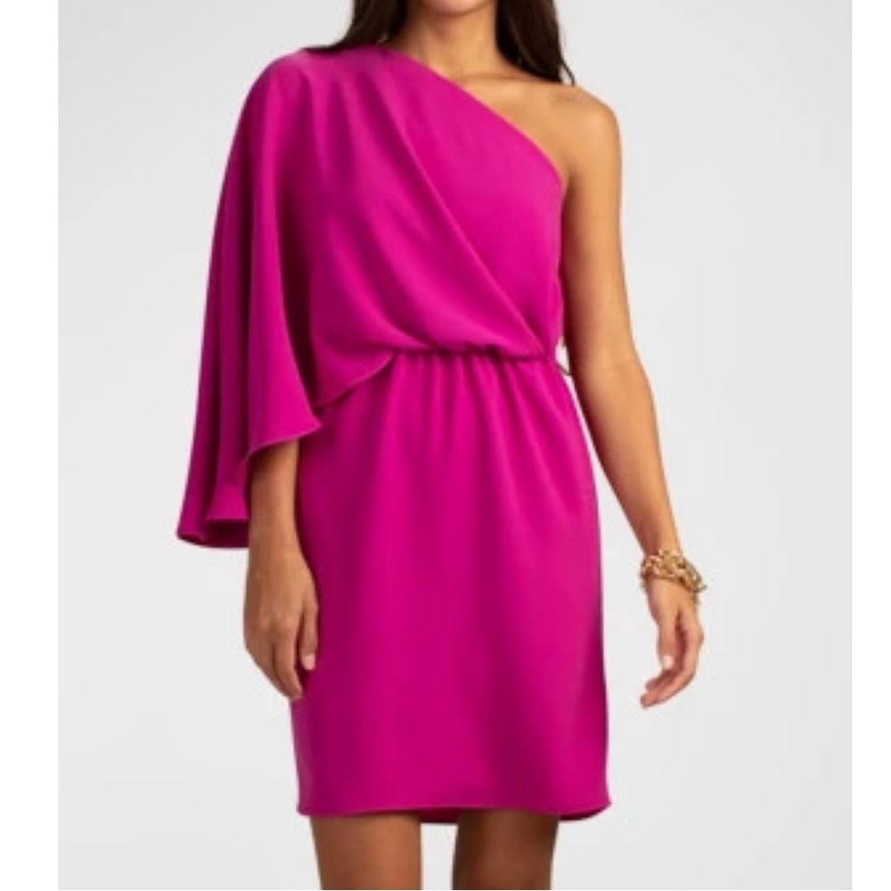Trina Turk Amal One Shoulder Draped Mini Dress NWT